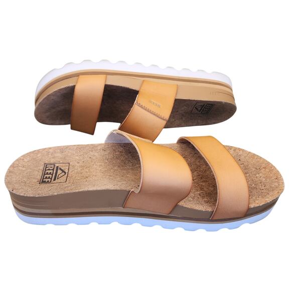 Reef Womens Cushion Vista Hi Natural Sandal size us 9 Barely worn! - Picture 4 of 6